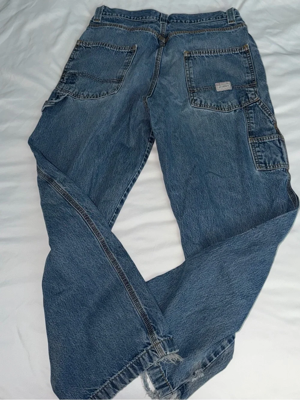 Vintage 90s Levi Strauss Signature Retro Light Blue Denim Distressed Jeans 32x30